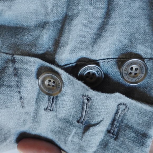 Abercrombie & Fitch Y2K Blue Denim/Cotton Blazer Size Large - Picture 5 of 7